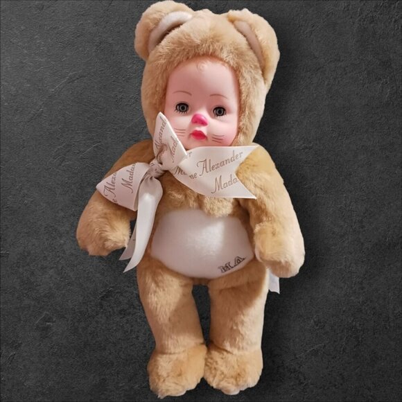 Madame Alexander Other - Madame Alexander Plush Bear Doll With Embroidered Details & Ribbon Bow "13"
